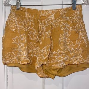 Yellow Flowy Shorts